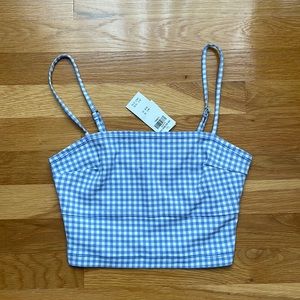 hollister plaid crop top